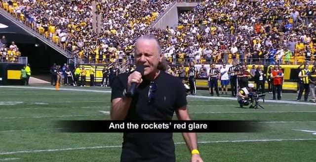 Watch: Iron Maiden's Bruce Dickinson sing the National Anthem for the Pittsburgh Steelers home game