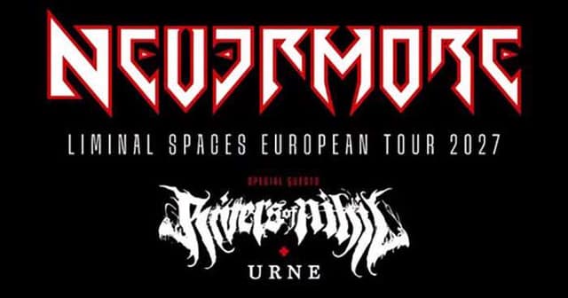 Nevermore announce European tour with Rivers of Nihil and Urne