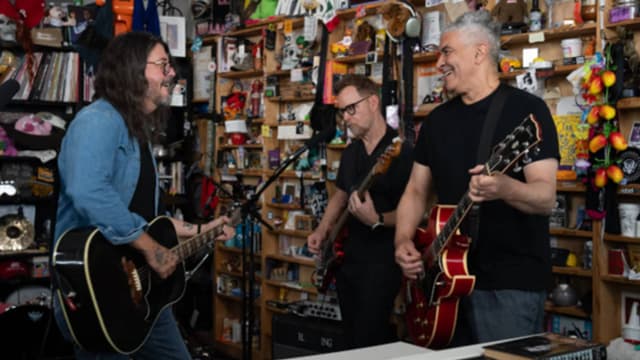 Watch Foo Fighters let loose with new songs and old favourites on Tiny Desk