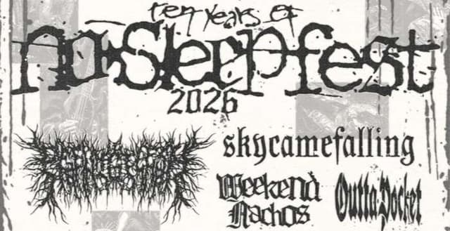 PeelingFlesh, Skycamefalling, Weekend Nachos and more announced for Houston, TX's No Sleep Fest