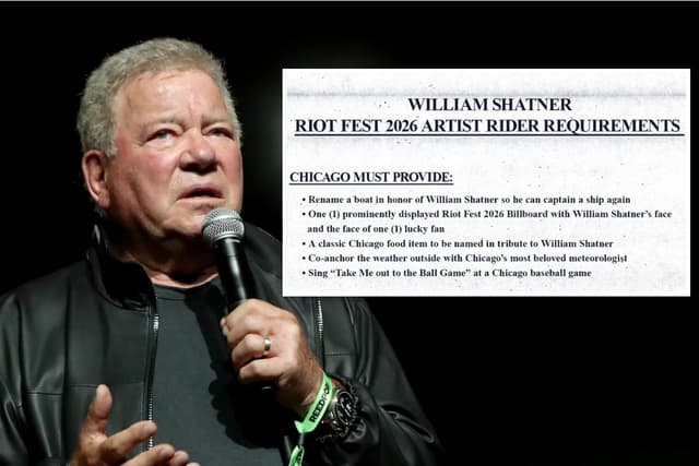 Riot Fest Drops Wild List of William Shatner's Rider 'Demands'