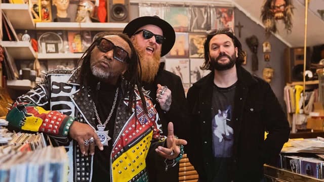 "We never fit into any scene or genre, ever, so all our friends are weirdos." What happened when we took Skindred record shopping in Newport
