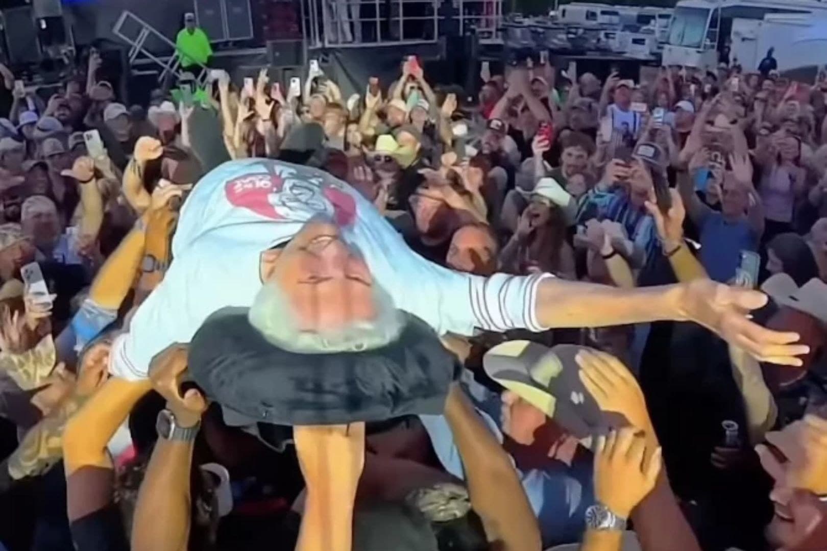 99-Year-Old Woman Sets Crowd Surfing World Record