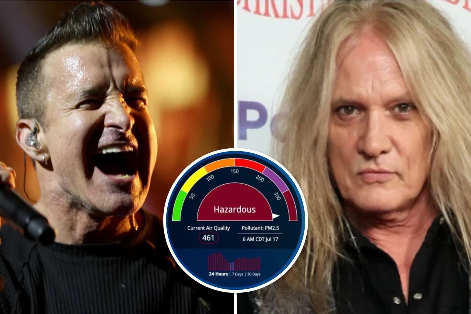 Wildfires Force Creed and Sebastian Bach to Reschedule Shows