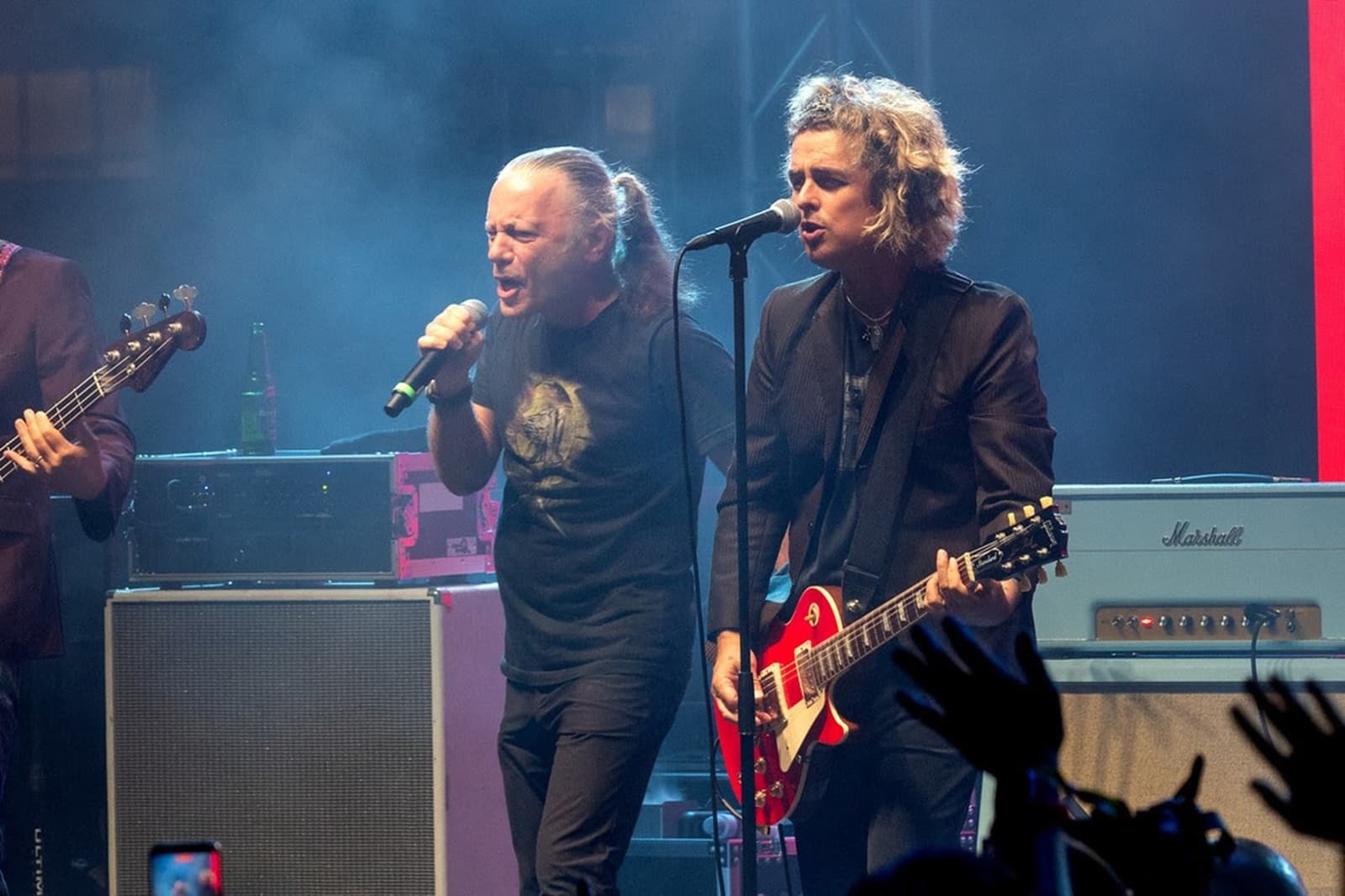 Bruce Dickinson performs with Billie Joe Armstrong and The Coverups